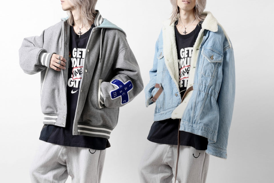 FACETASM HOODED STADIUM JACKET (GRAY)の商品ページ | ファセッタズム