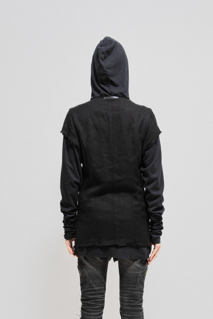 14TH ADDICTION - Layered hoodie with frayed edges – L'OBSCUR