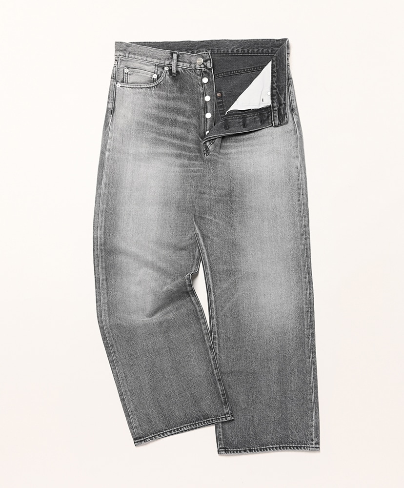 Selvage Denim Five Pocket Wide Straight Pants -LIGHT FADE-(1(MEN