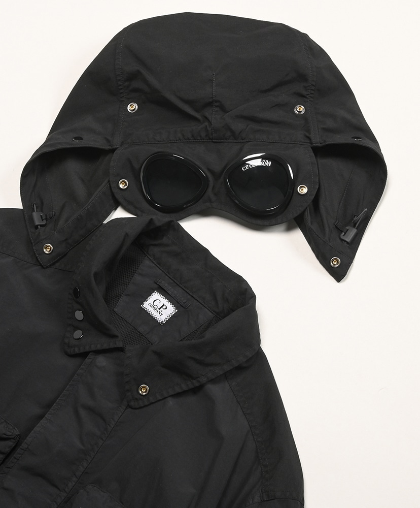 Flatt Nylon Mixed Goggle Overshirt(L(MEN) Black/ブラック): C.P.