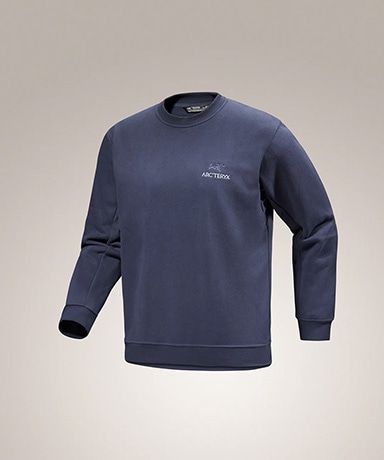 Emblem Fleece Crew Men's(L(MEN) Black Sapphire/ブラックサファイア