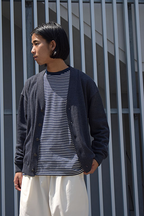 ATON-AIR WEATHER SHORT MODS COAT / WOOL WASHI OVERSIZED CARDIGAN