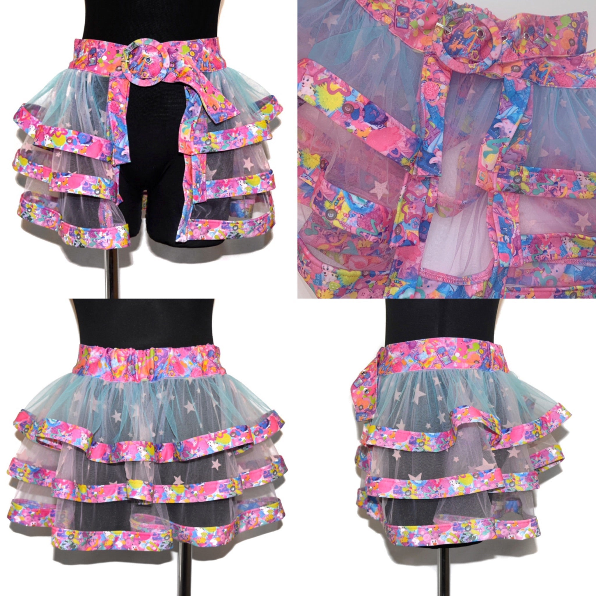 Primal Pop Tiered Pannier-Skirt Belt by 6%DOKIDOKI