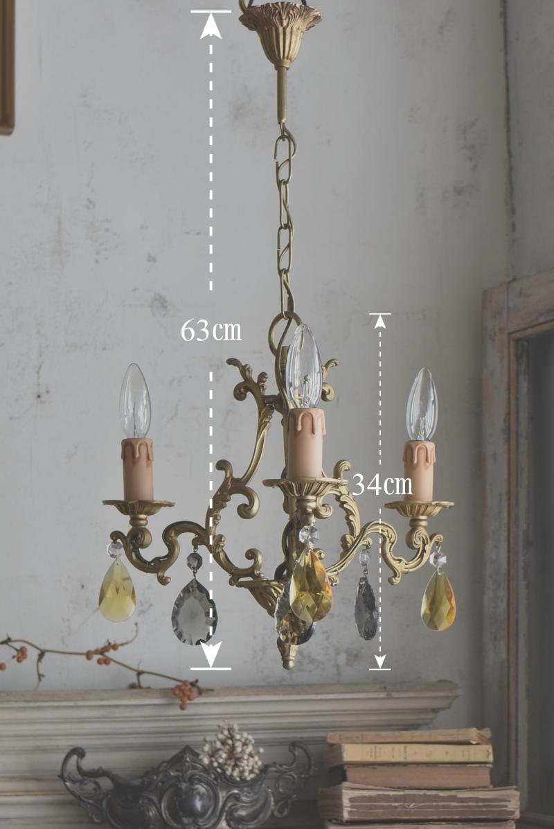 3灯シャンデリア.4 フレンチ照明 アンティークシャンデリア