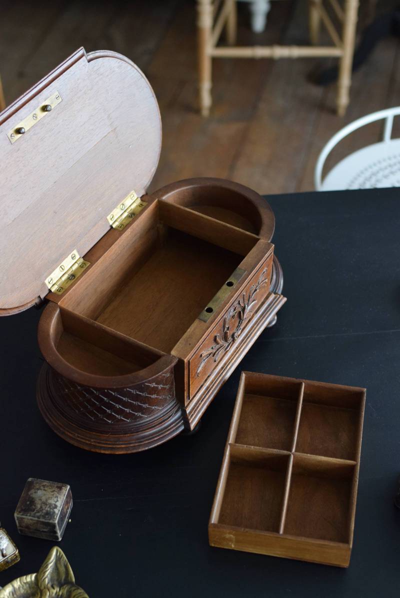 木製ジュエリーボックス.4 フランスアンティーク雑貨 宝石箱 収納