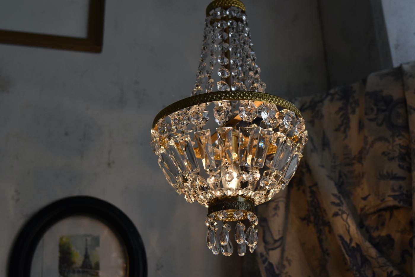 フレンチアンティークシャンデリア エンパイア型ランプ.11