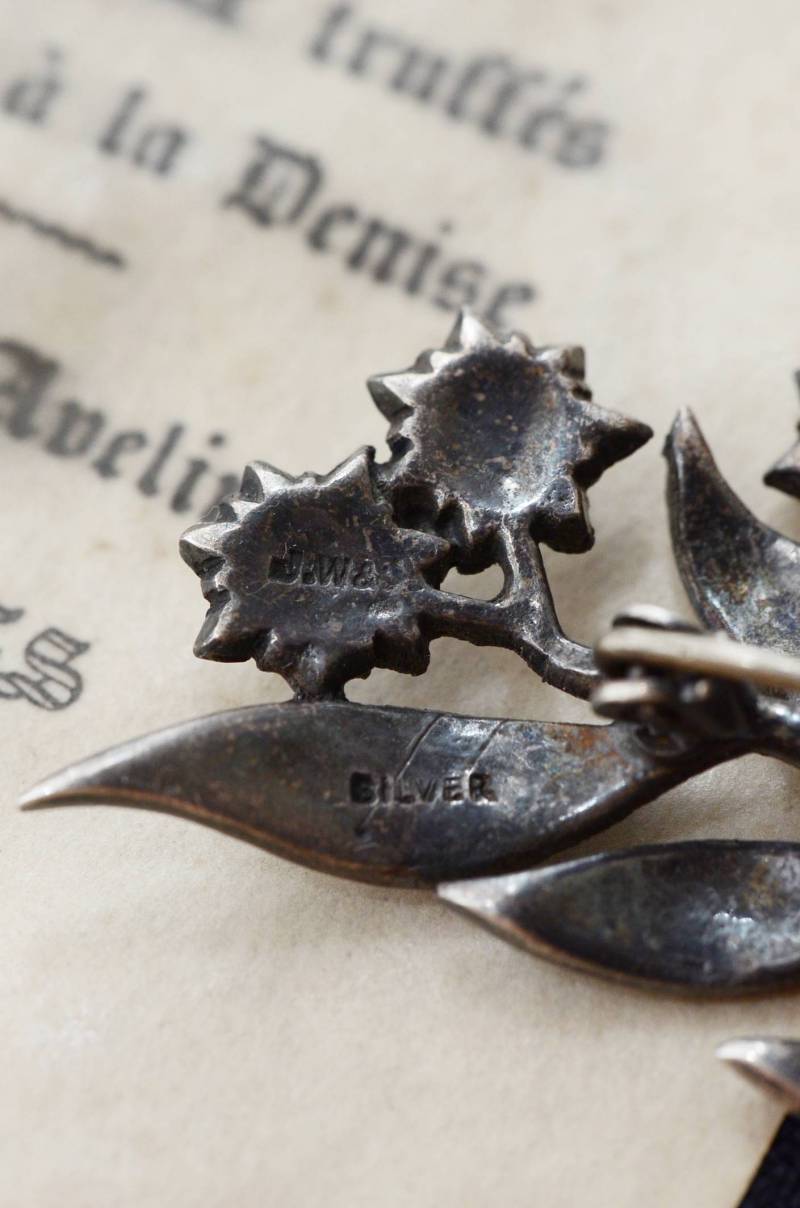 シルバー・マーカサイト ブローチ.13 ヴィンテージジュエリー アクセサリー