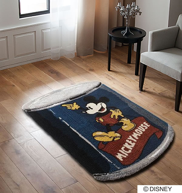ディズニー ラグマット ミッキー カンラグ【おしゃれ】☆ - 北欧ラグ
