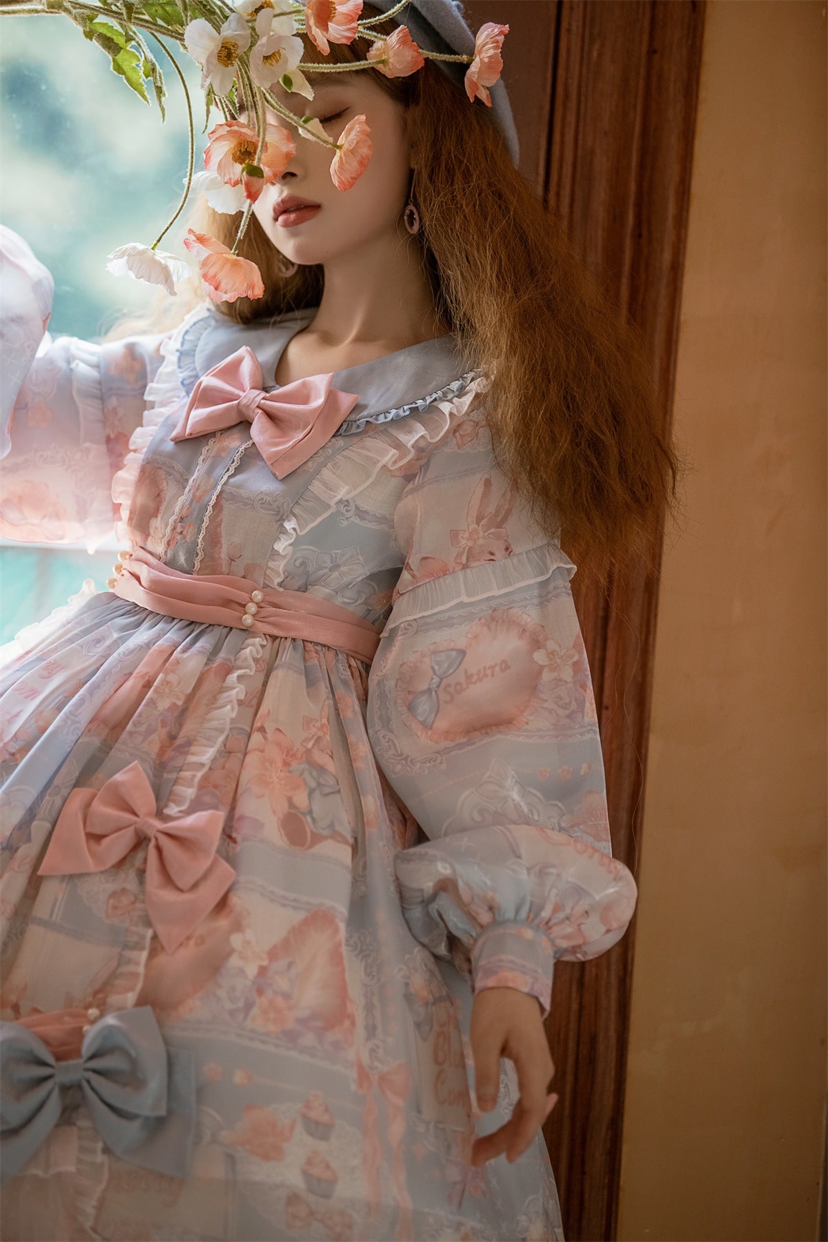 ロリータファッション【甘ロリータ】桜キャンディードレス 甘ロリータ