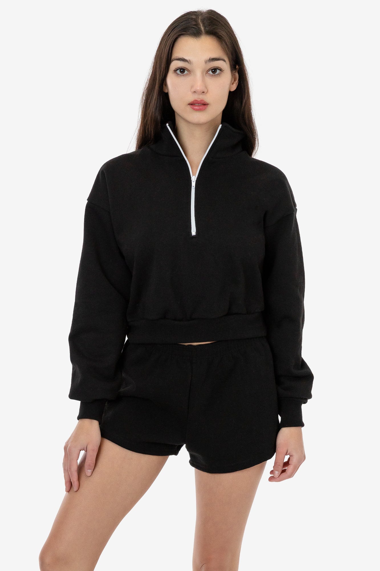 HF326 - Heavy Fleece Cropped Half Zip Pullover (Piece Dye) – Los