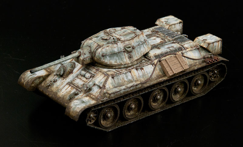 ソ連 T34/76 冬季迷彩 完成作品紹介（タミヤ・1/48・プラモデル