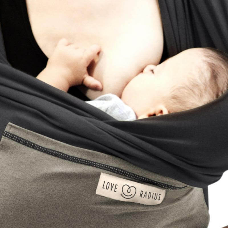 Fascia porta bebè Originale JPMBB ANTRACITE, tasca Oliva | Fascia