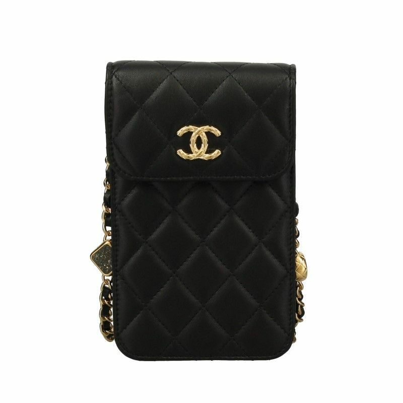 シャネル チェーンウォレット レディース ブラック CHANEL AP0250