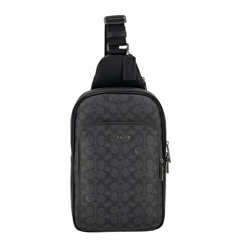 コーチ アウトレット ボディバッグ メンズ シグネチャー ブラック