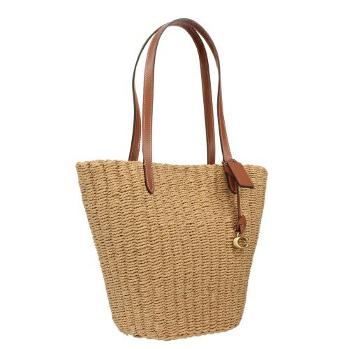 コーチ トートバッグ レディース ストロー トート ブラウン COACH