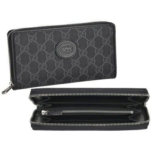 グッチ 長財布 レディース GGスプリームキャンバス ブラック GUCCI