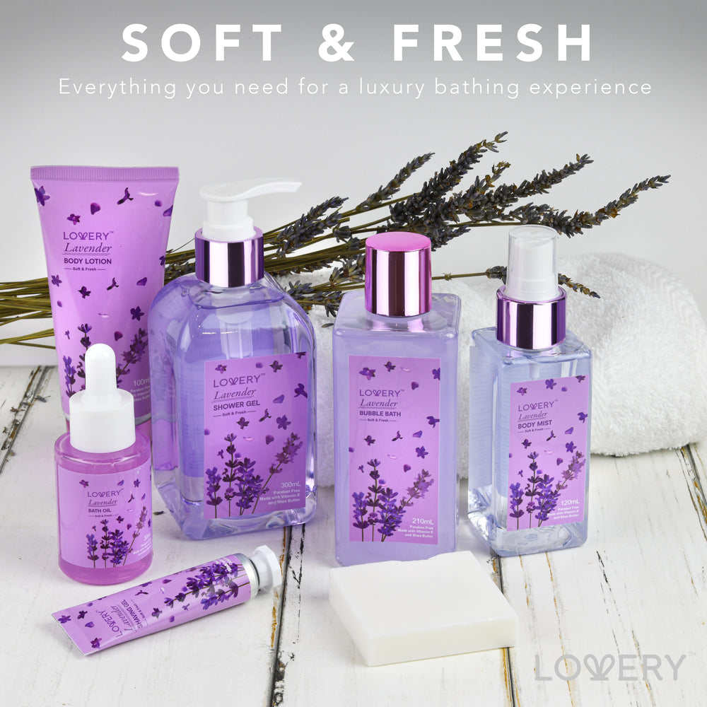 Lavender Perfect Gift Set Bath and Body Gift Basket- Valentine's