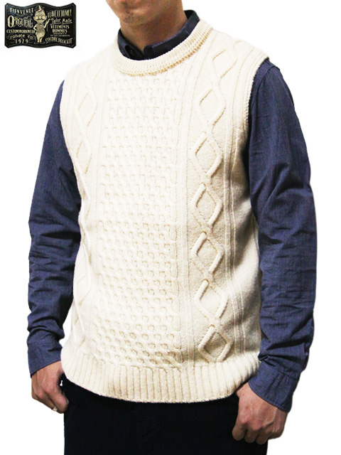 ORGUEIL（オルゲイユ） 】 ケーブルニットベスト [ Cable Knit Vest