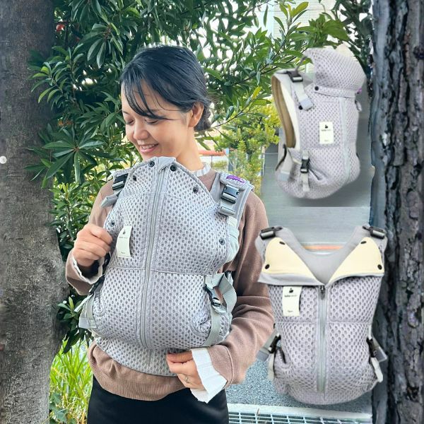 ベベスワン抱っこ紐 bebeswan正規品シルバーグレー 肩と腰が痛くない