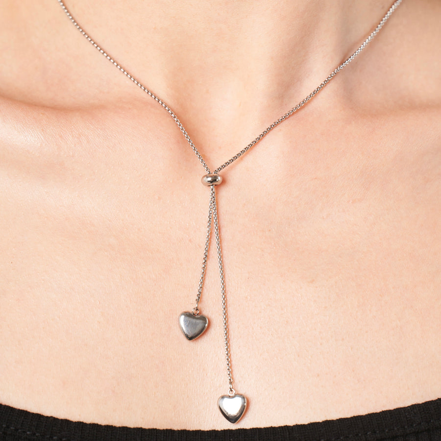 ダブルハートタイネックレス #n32 – LUCEN