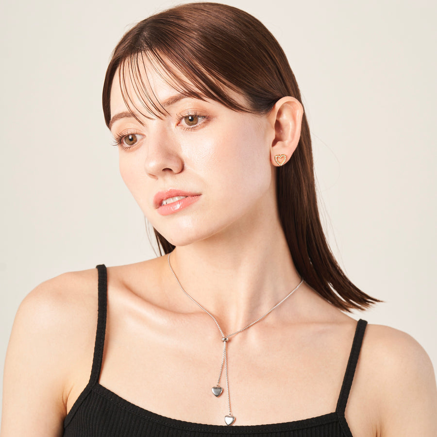 ダブルハートタイネックレス #n32 – LUCEN