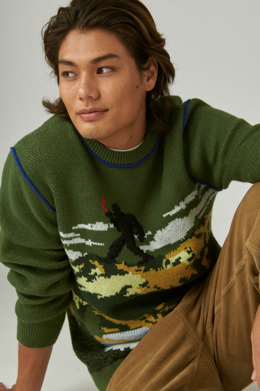INTARSIA CREW NECK SWEATER | Lucky Brand