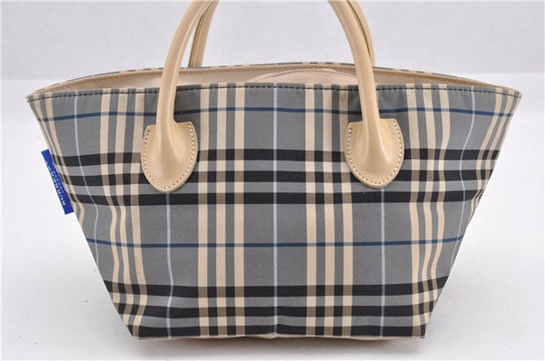 Authentic,BURBERRY BLUE LABEL,Nylon,Hand bag,Blue,8320F