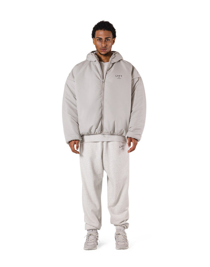 Oversize Hooded Puffer Jacket - Ivory – LÝFT