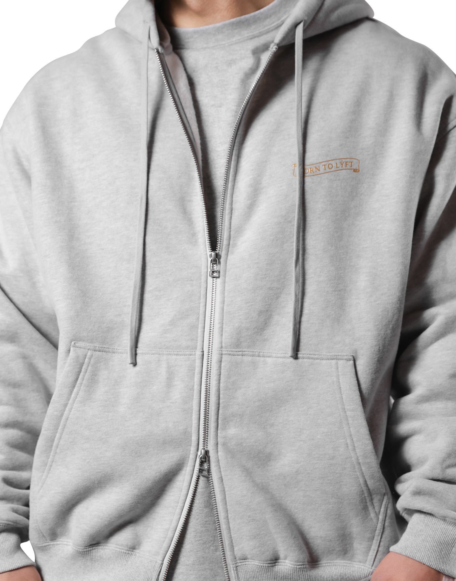 Classic Flag Zip-Up Hoodie - Grey – LÝFT