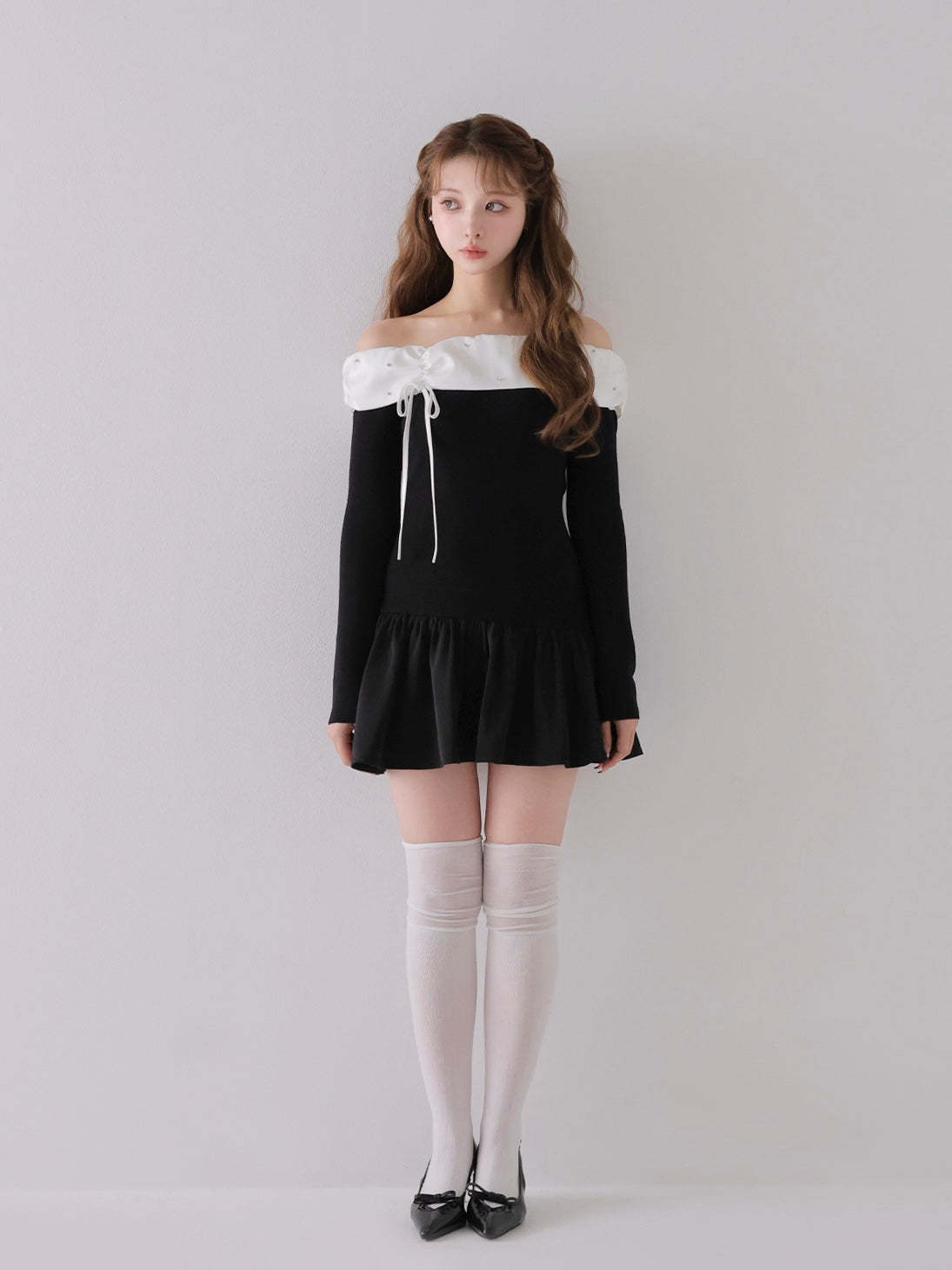 エムミーエメ Mmeeme Ribbon bijou mini onepiece ワンピース M me eme