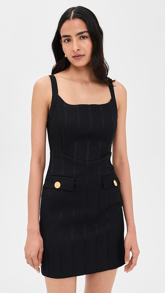 ALICE + OLIVIA Chara Vegan Leather Pleated Mini Dress | Shopbop