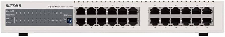 Amazon | バッファロー 24ポート スイッチングハブ Giga 金属筺体 電源
