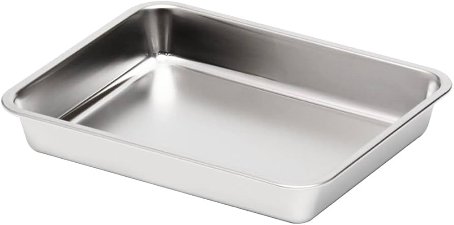 Amazon｜バット ステンレス 板厚0.8mm 業務用 (8枚取サイズ) 深型 18-8