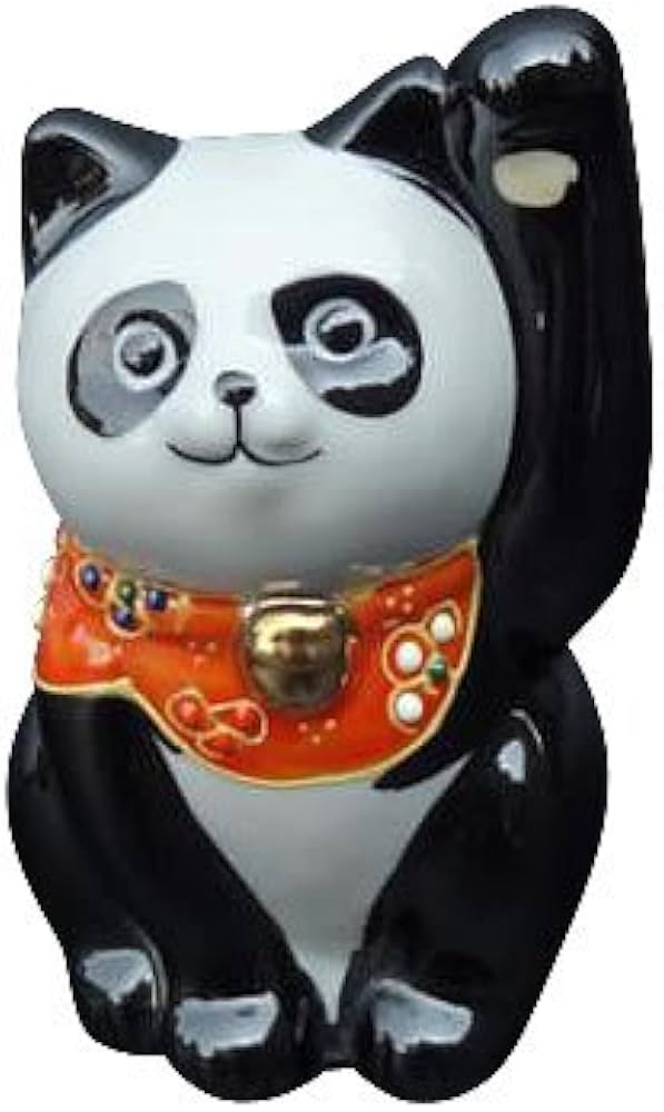 Amazon.co.jp: 五彩 九谷焼 3号招き猫 パンダ (左手) : ホーム＆キッチン