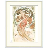 Amazon.co.jp: JHA 絵画 アート額絵 世界の名画 ミュシャ「花」W495