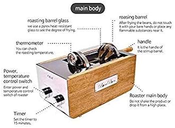 Amazon | BOCABOCA コーヒーロースター250 クーラー付き 110Ⅴ 家庭用