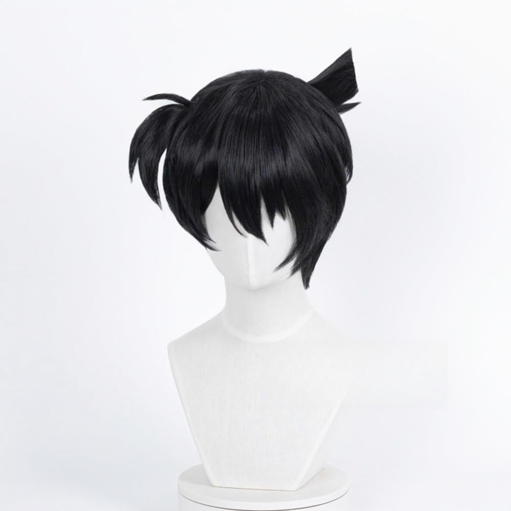 Amazon.co.jp: コナン コスプレウィッグ ブラック 短髪 コミケ かつら