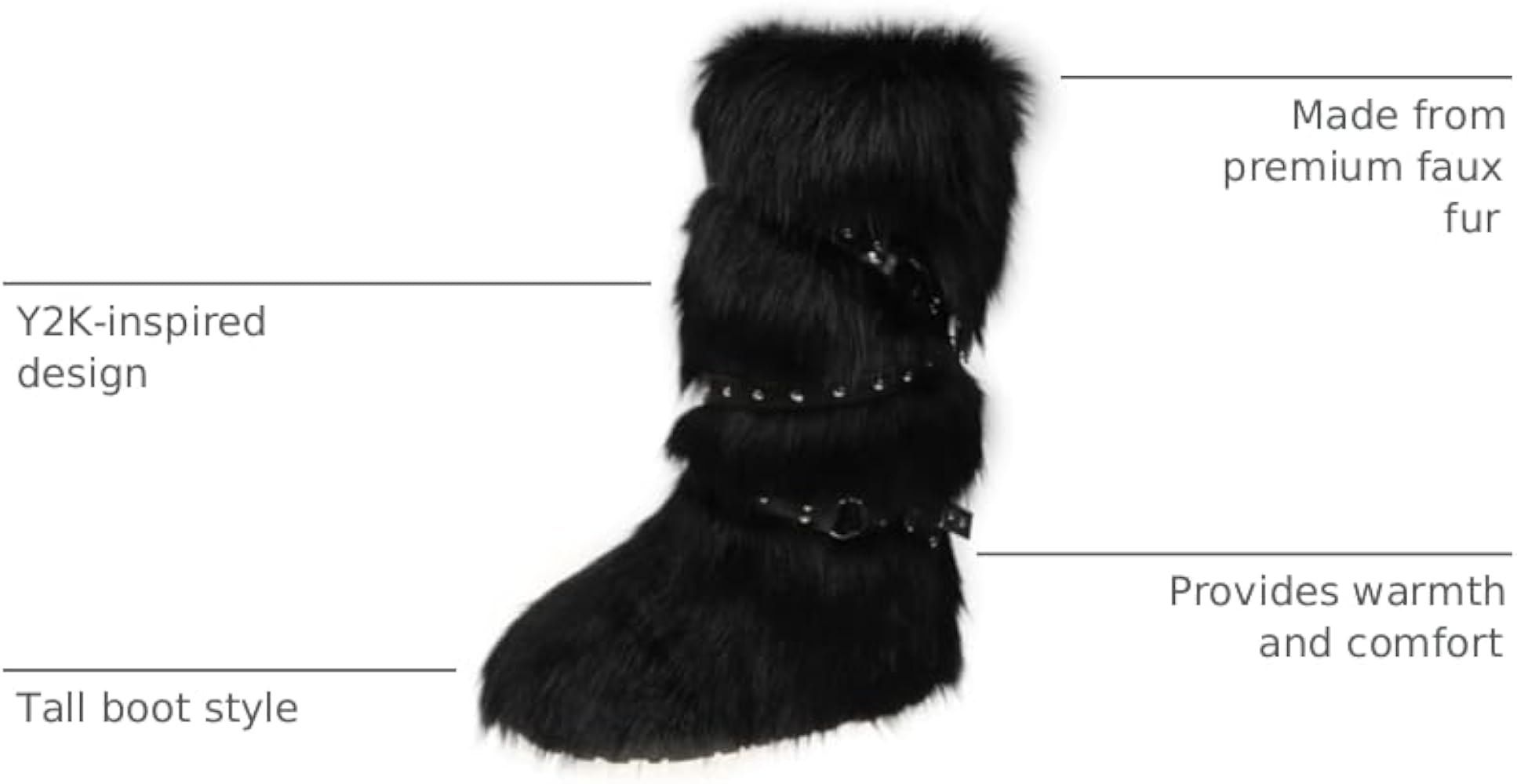 Amazon.com | YFJNV Fur boots for women, Pink fuzzy boots with y2k