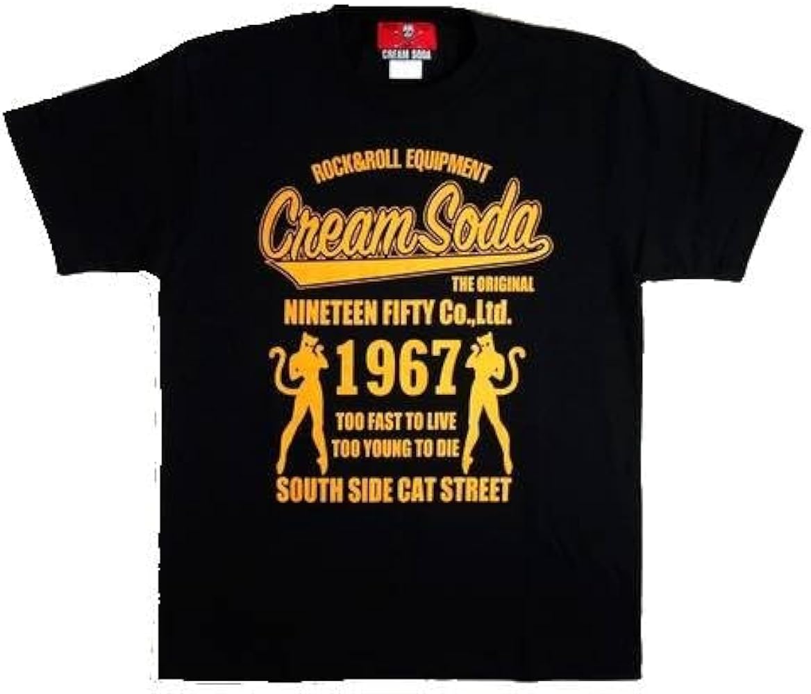 Amazon | ☆CREAM SODA 1967ダブル立ちネコ Tシャツ ☆ creamsoda