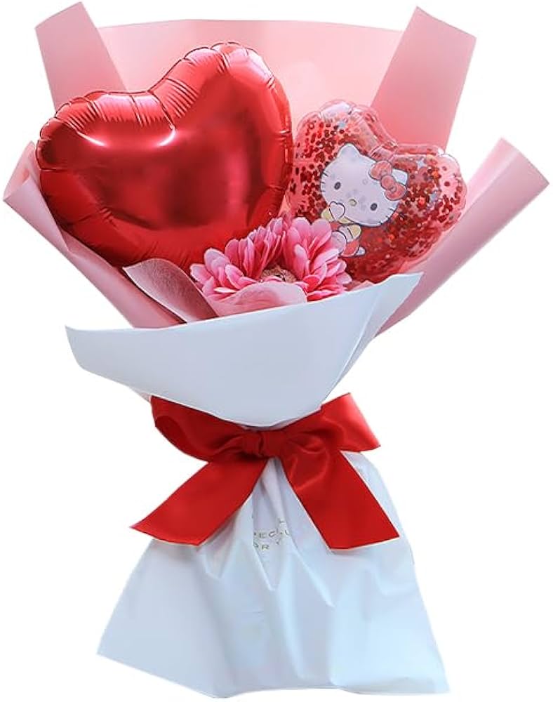 Amazon | サンリオバスボール付バルーンブーケ (ハローキティ) | 風船