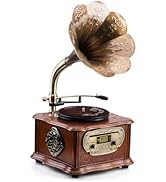 Amazon.co.jp: レトロBluetoothスピーカー、ポータブルミニ蓄音機