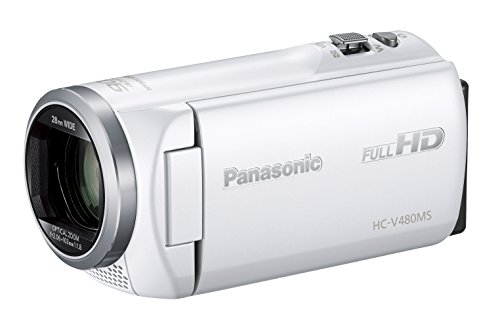 Amazon.co.jp: Panasonic HC-V480MS-W HD Video Camera, 32GB, High