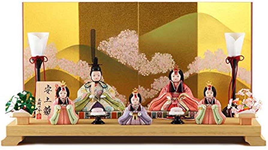 雛人形 ケース付き 木村一秀作 木目込雛人形 5体セット 新作 木村一