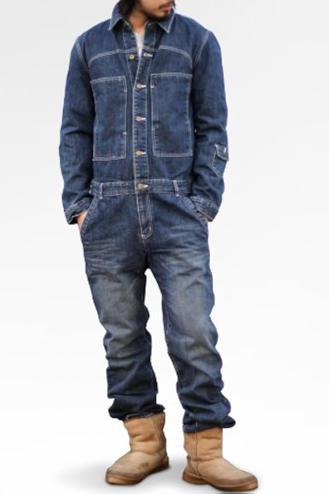 Amazon.co.jp: AKerico アケリコ デニム オールインワン ツナギ USED
