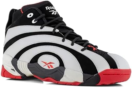 Reebok Shaqnosis Work Safety masculino, preto, branco e vermelho