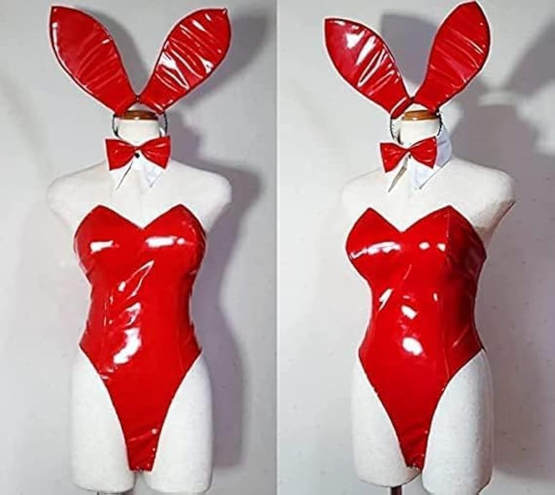 Amazon.co.jp: アウトレット エナメルバニーガール 赤コスプレ衣装