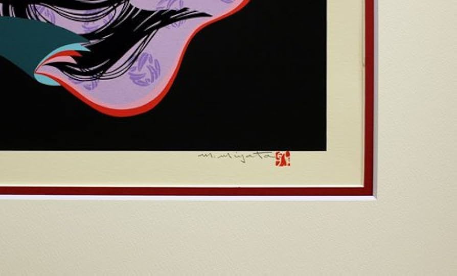 Amazon.co.jp: 宮田雅之『月を見て泣くかぐや姫』シルクスクリーン版画