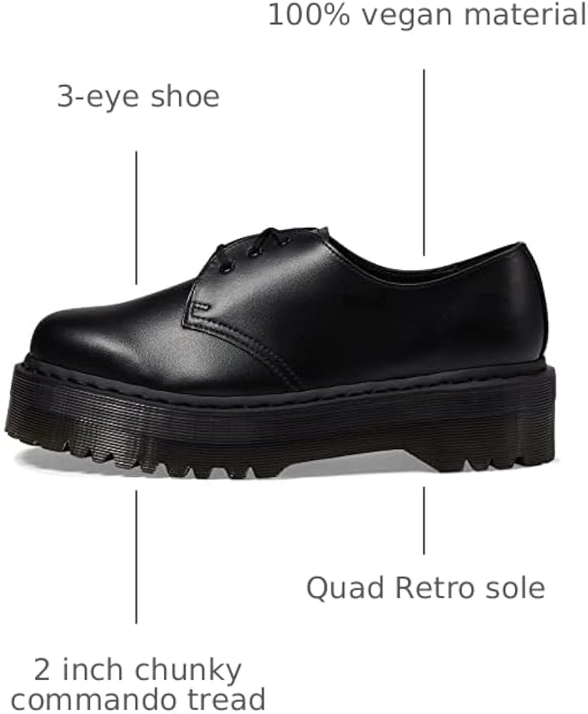 Amazon.com: Dr. Martens Unisex Vegan 1461 Quad Platform Oxford