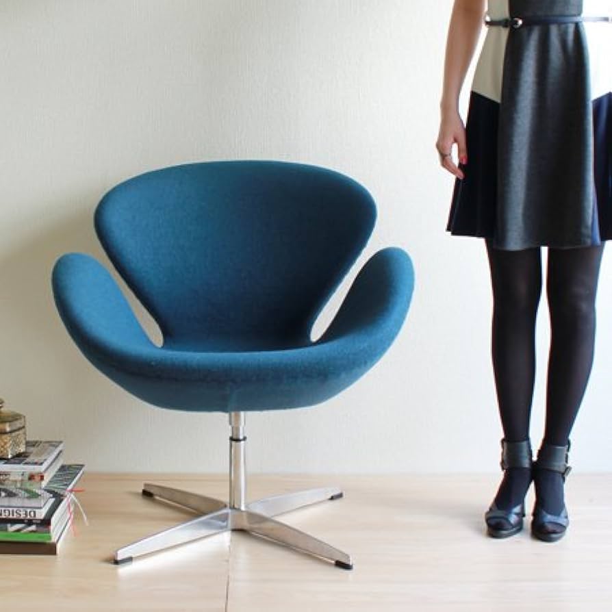 Amazon｜SWAN CHAIR スワンチェア（ファブリック）ダークブルー