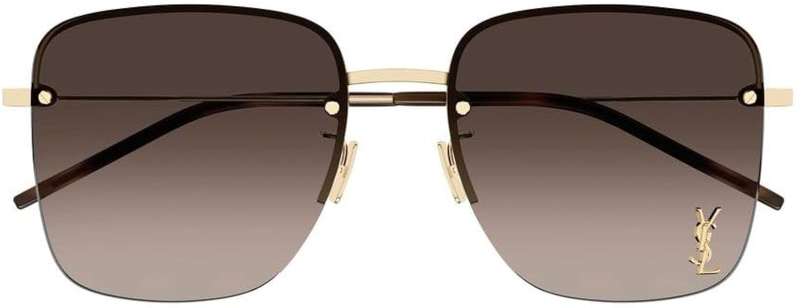 Amazon.com: Yves Saint Laurent SL 312 M 008 Gold-Gold-Brown